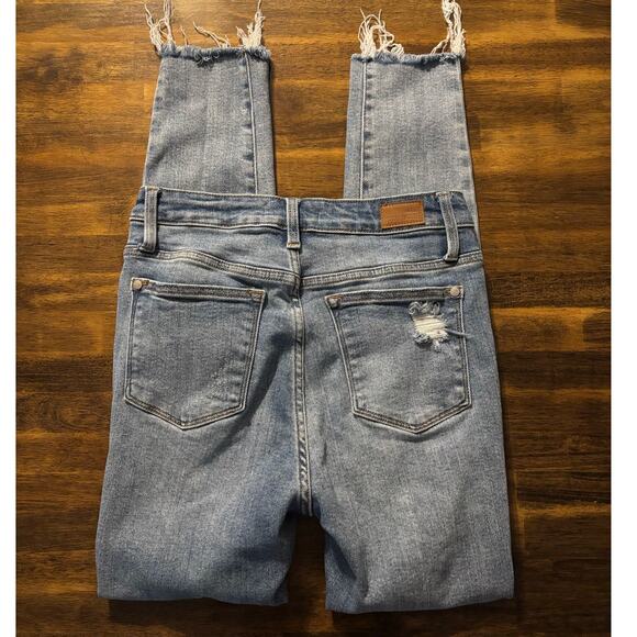 Judy Blue Women’s 5 27 x 28 Jeans Skinny Fit Distressed High Rise Stretch Denim - Picture 2 of 10